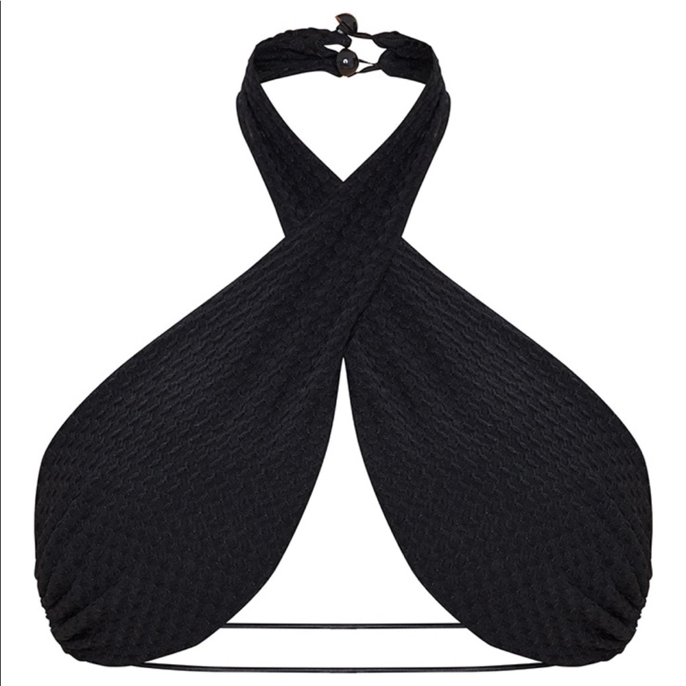 Black waffle cross top